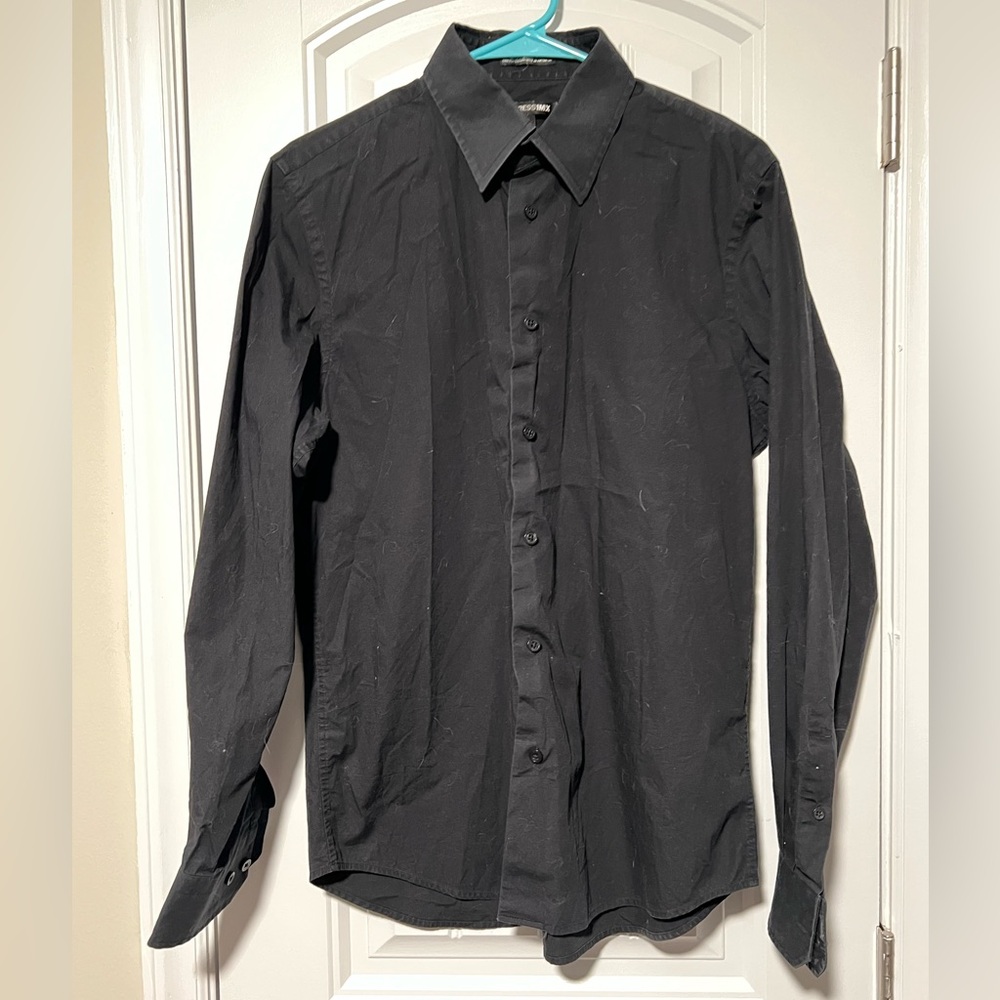 Express Black Casual Button Down Shirt